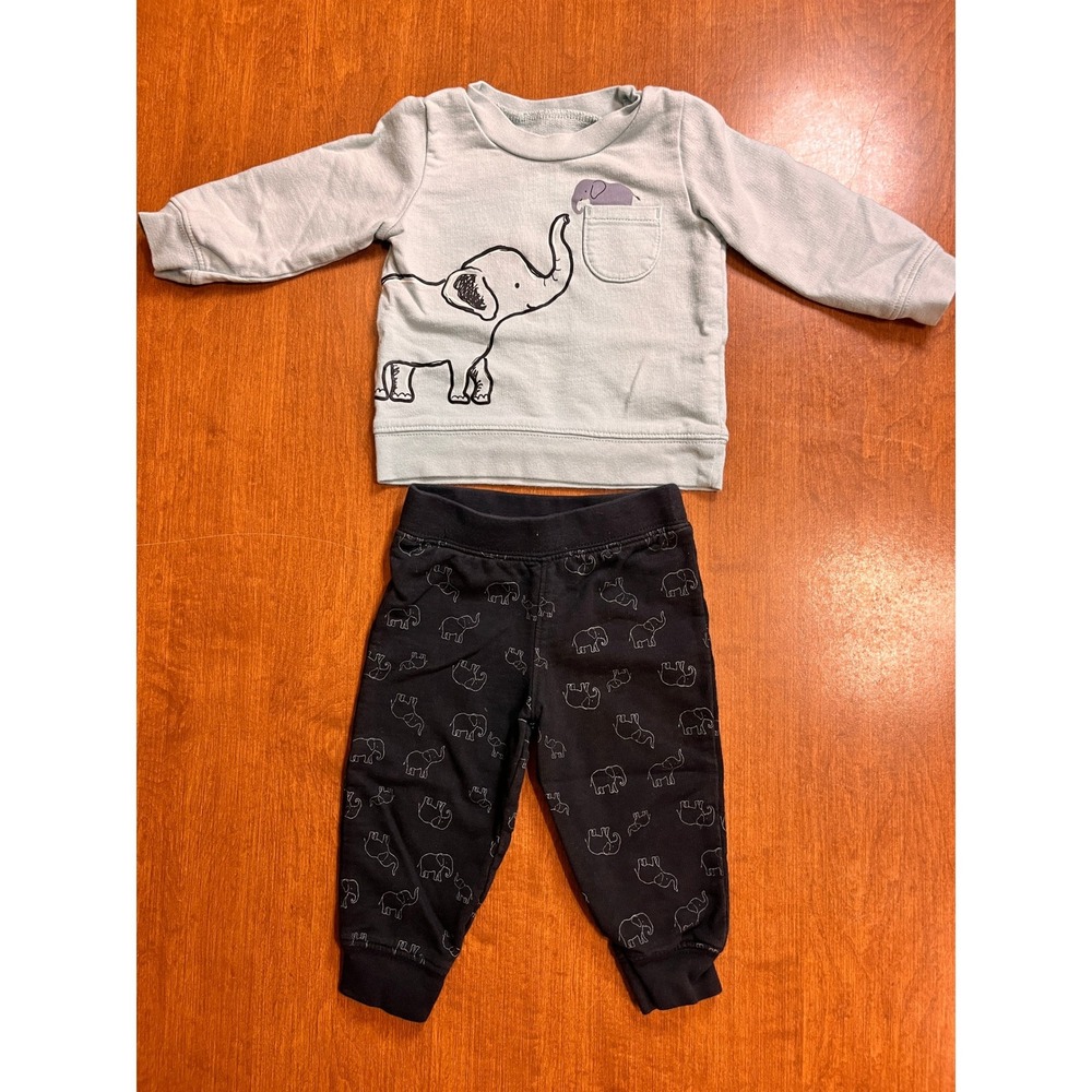 Just One You Carter's Baby Infant 9M Elephant Outfit Set Sweatshirt Pants‎